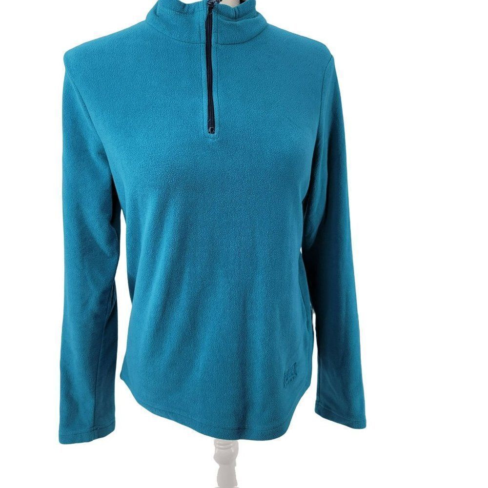 Everlast Fleece Pullover Womens Size Large Sweater Teal Zippper - Picture 5 of 9